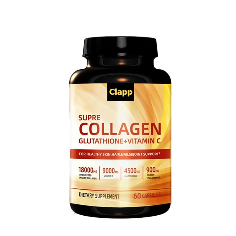 Collagen Pilule Vitamine C Glutathionne Hyaluronique 60 Capsules