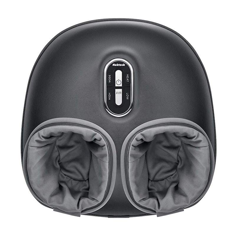 Appareil de massage des pieds Nekteck, thérapie par chauffage, compression d'air, rouleau de pétrissage Shiatsu, relaxation musculaire, appareil de massage électrique des pieds
