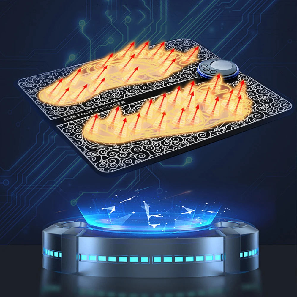 Coussin de Massage électrique des pieds, électrostimulateur, tapis de Massage EMS, masseur musculaire, relaxation des pieds, Fitness, chargement USB