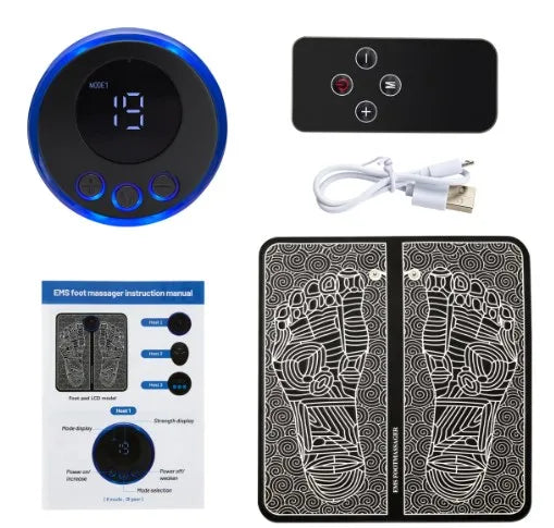 Coussin de Massage électrique des pieds, électrostimulateur, tapis de Massage EMS, masseur musculaire, relaxation des pieds, Fitness, chargement USB