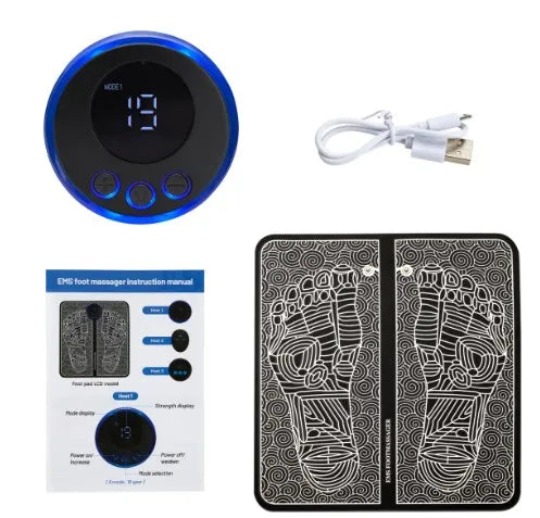 Coussin de Massage électrique des pieds, électrostimulateur, tapis de Massage EMS, masseur musculaire, relaxation des pieds, Fitness, chargement USB